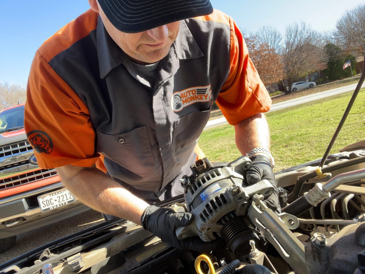 Mobile Mechanic doing an alternator repair